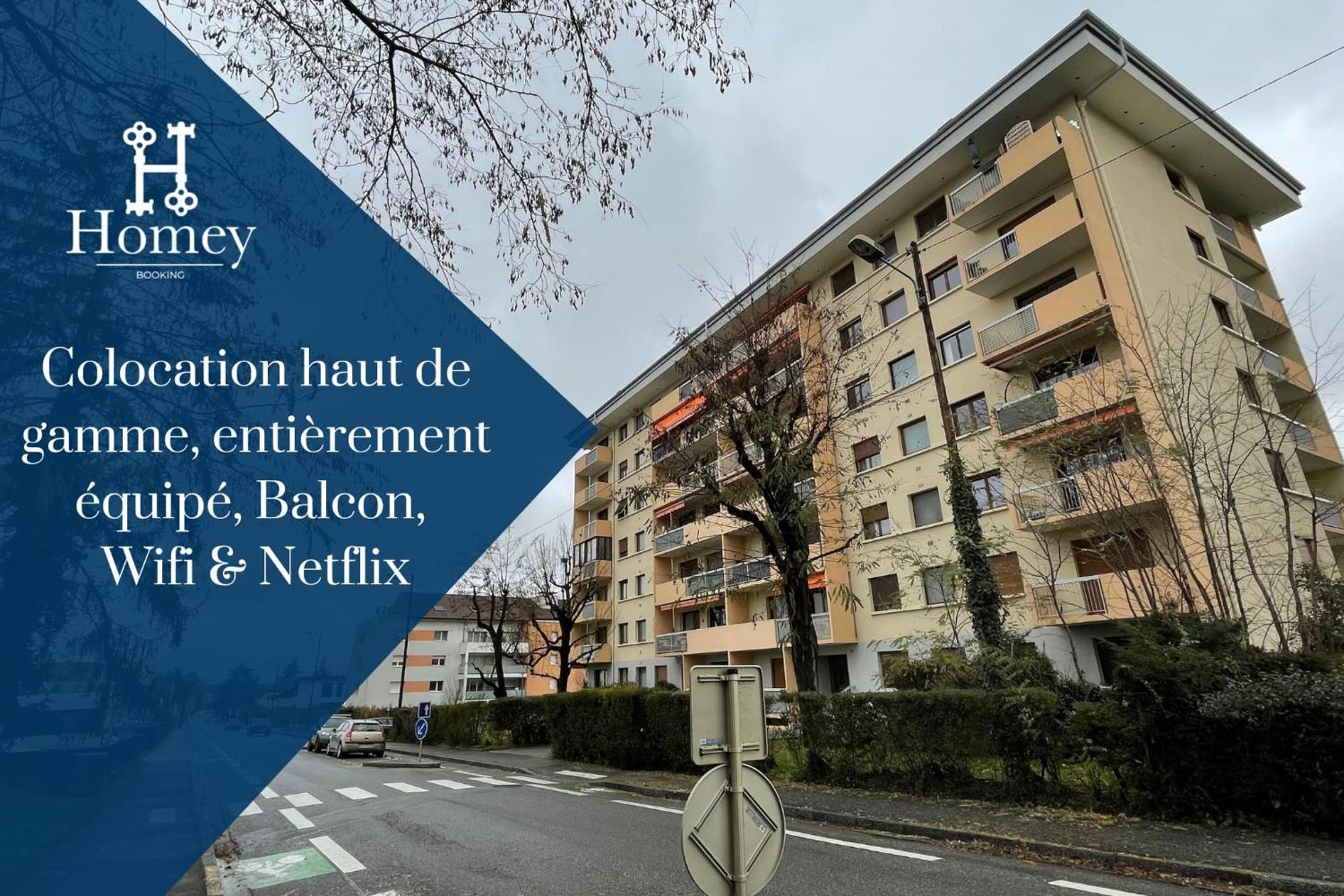 Homey La Coloc Mugi - Colocation Haut De Gamme - Chambres Privees - Balcon - Wifi Et Netflix - Proche Transports Commun آنماس المظهر الخارجي الصورة